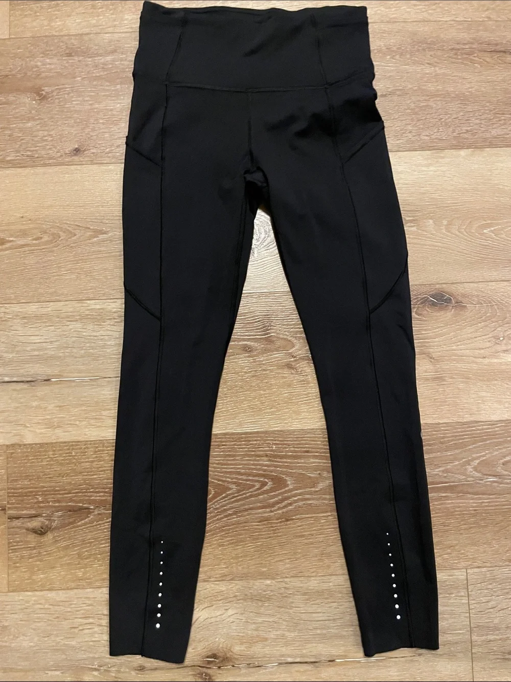 lululemon athletica Black High-Rise Leggings with Ankle Studs
